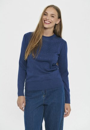 CHERRISZ  - Svetrík - pageant blue melange