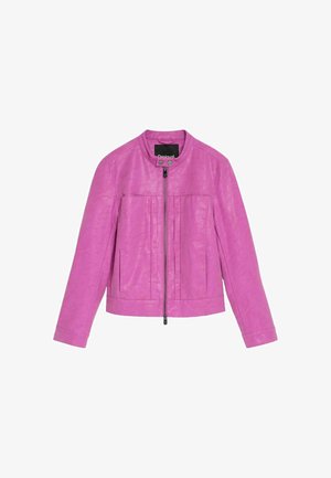 Desigual, SHORT FAUX LEATHER JACKET - Kunstnahast jakk - pink