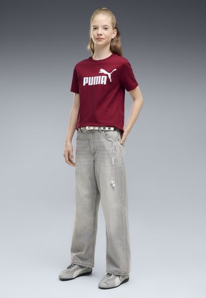 Puma, ESS NO. 1 LOGO TEE G - T-shirt con stampa - garnet glow