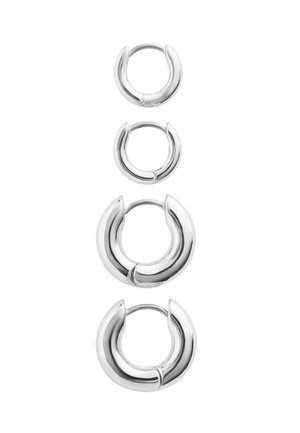 & OTHER STORIES, & OTHER STORIES CHUNKY HOOP EARRING SET - Boucles d'oreilles - silver-coloured