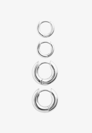 & OTHER STORIES, & OTHER STORIES CHUNKY HOOP EARRING SET - Boucles d'oreilles - silver-coloured