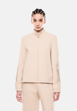 Felpa con zip - beige
