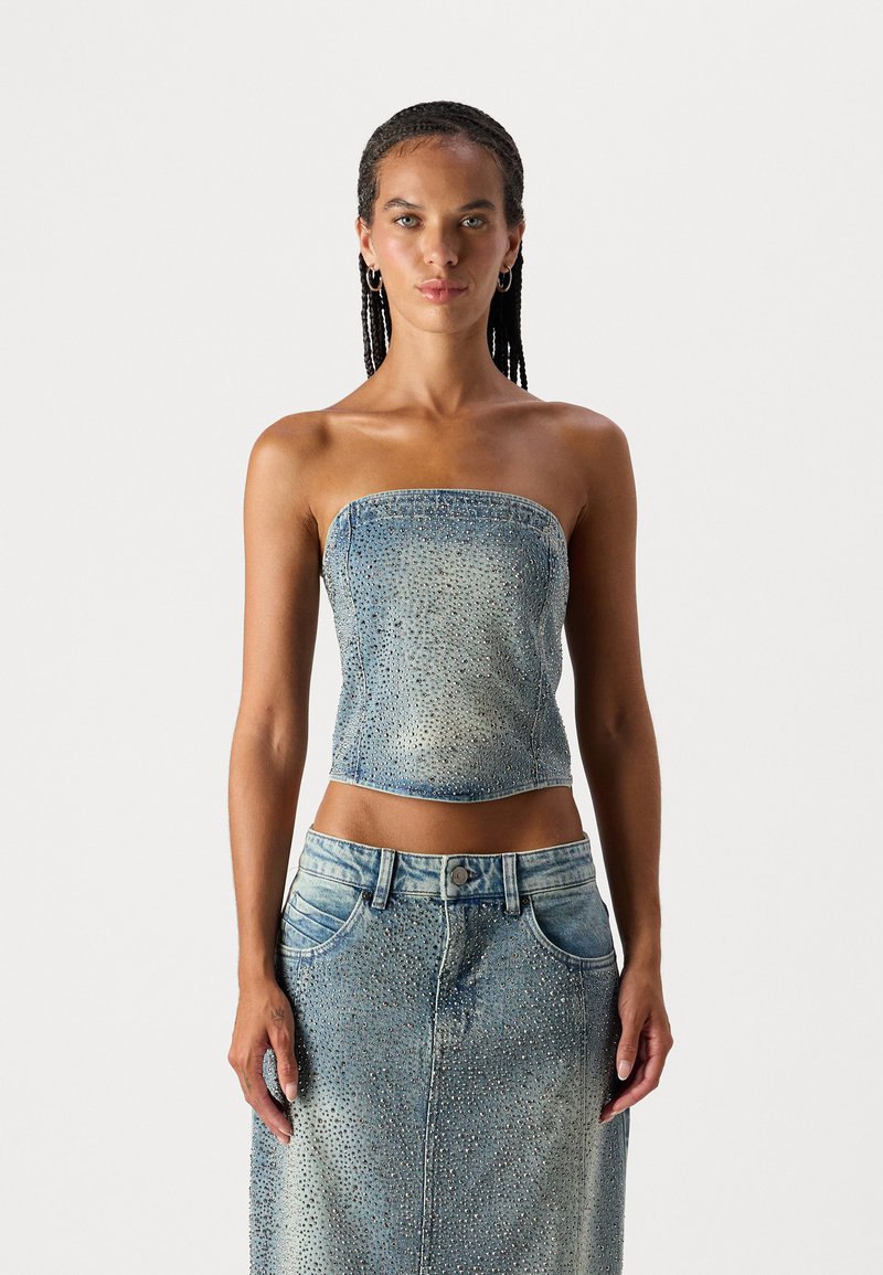 Gestuz CORSAGE - Topper - mid blue washed