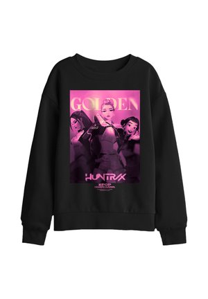 NETFLIX, KPOP DEMON HUNTERS  HUNTRIX GOLDEN POSTER PINK UNISEX - Sweatshirt - black