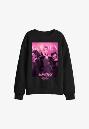 NETFLIX, KPOP DEMON HUNTERS HUNTRIX GOLDEN POSTER PINK UNISEX - Sweatshirt - black