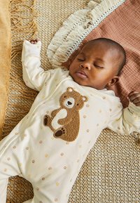 JoJo Maman Bébé BEAR APPLIQUE ZIP - Odijelo za spavanje - cream