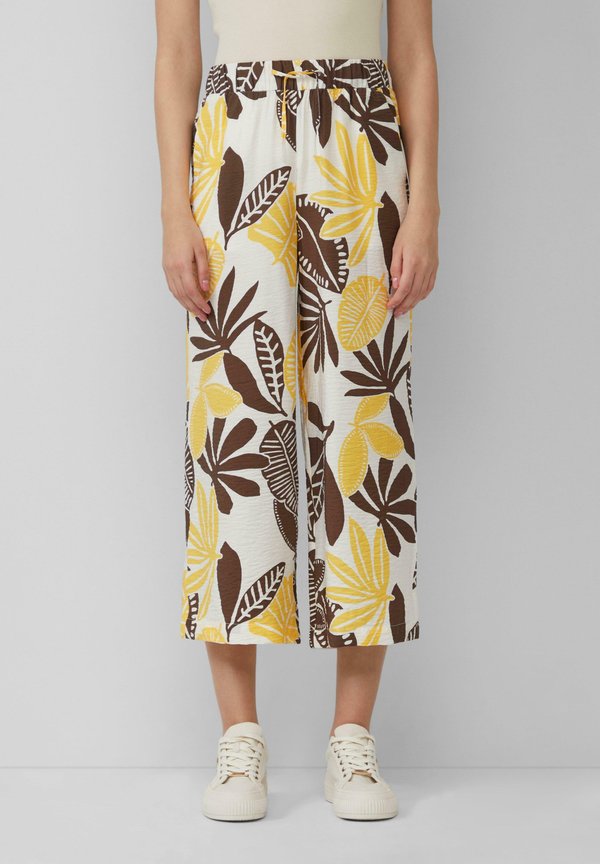 STRUKTURIERTE AUS MIT ELASTIKBUND - Stoffhose - ecru