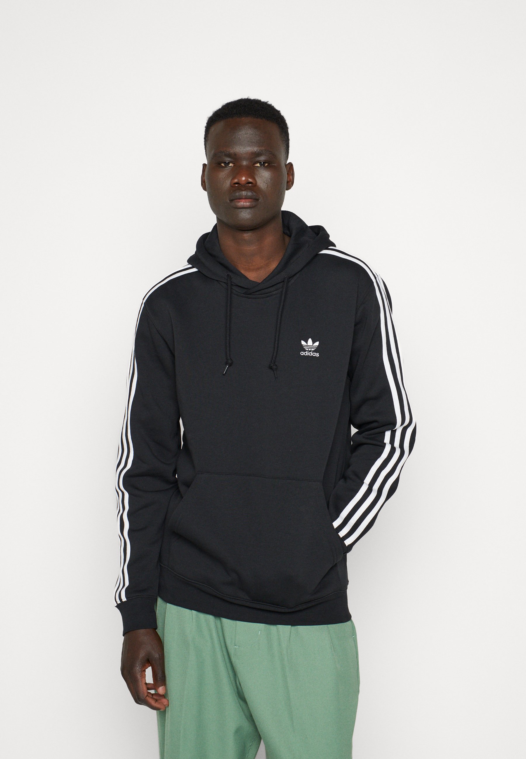 Sweat à capuche Noir Homme Adidas 3-stripes