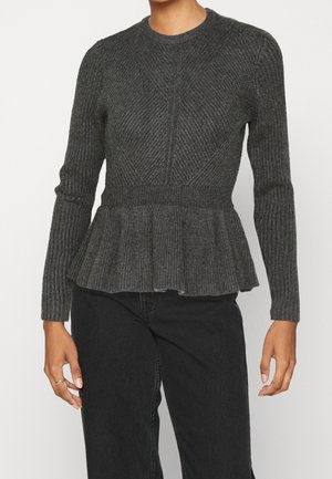 Strickpullover - mottled dark grey