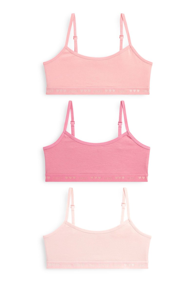 Next - 3 PACK STRAPPY CROP OLDER - Hosszított melltartó - pink, Nagyítás