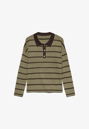 Vero Moda, KNITTED PULLOVER VMSTJERNI KNITTED POLO-SHIRT - Polo - aloe
