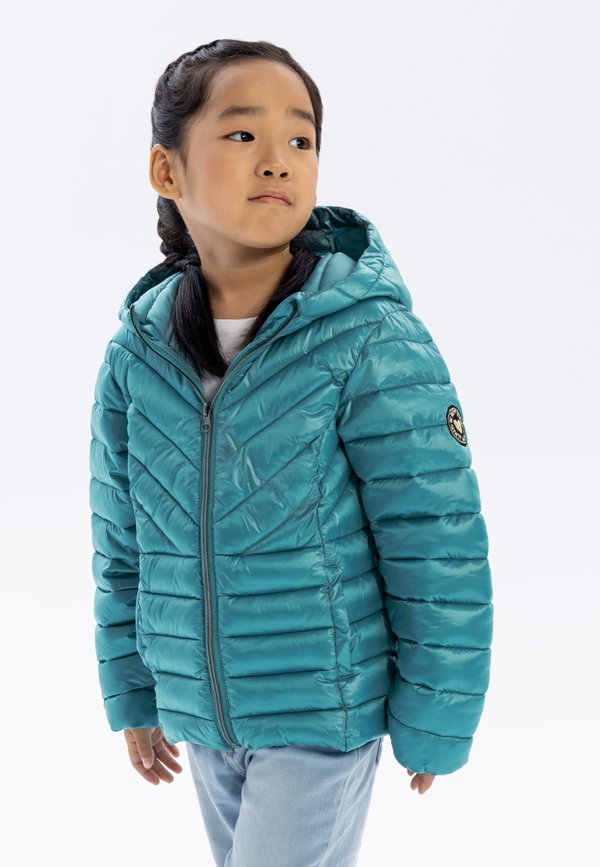 HOODED MIDWEIGHT PUFFER - Winterjacke - turquoise