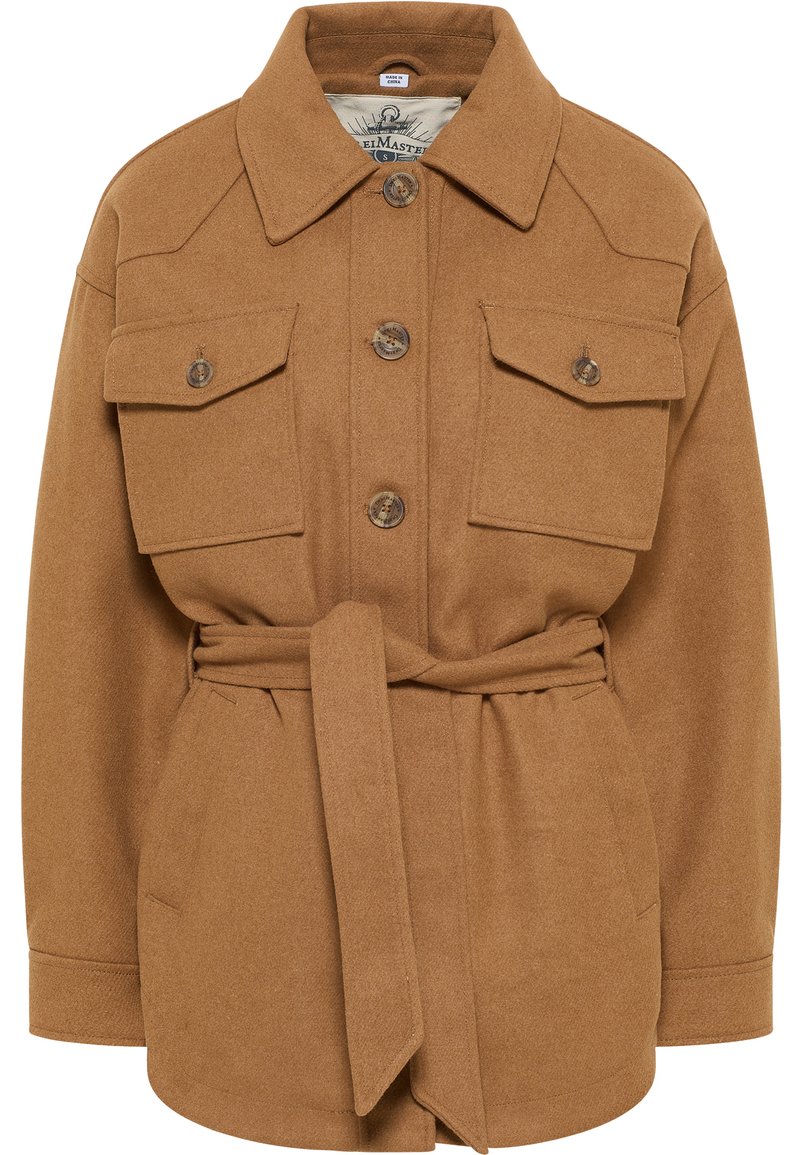 dreimaster Halflange jas zandkleur