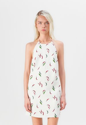 HIGH NECK SHORT DRESS - Kjole - white