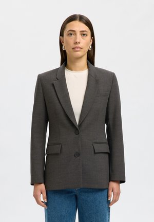 Selected, Viscose Blend Classic - Blazer - dark grey melange