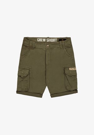 Alpha Industries, CREW SHORT - Pantaloni cargo - dark oliv