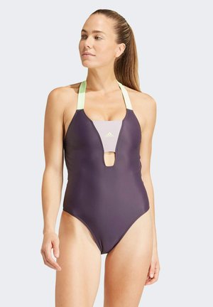 COLORBLOCK - Swimsuit - aurora black preloved fig