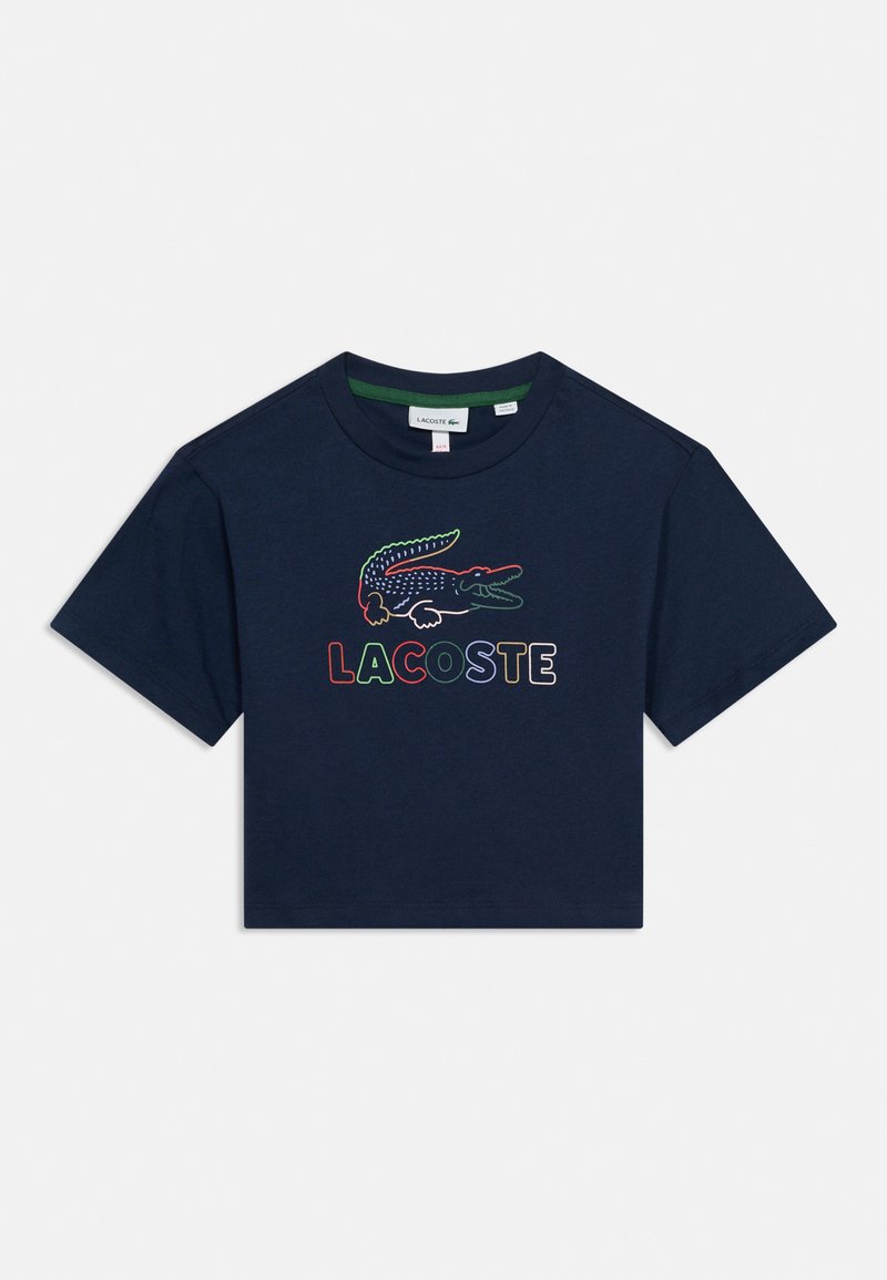 Lacoste T-shirt print donkerblauw