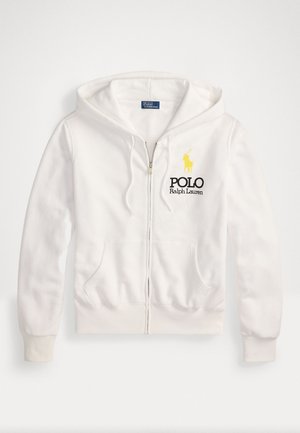 Polo Ralph Lauren BIG PONY LIGHTWEIGHT FLEECE ZIP HOODIE - Sweatjacke - white