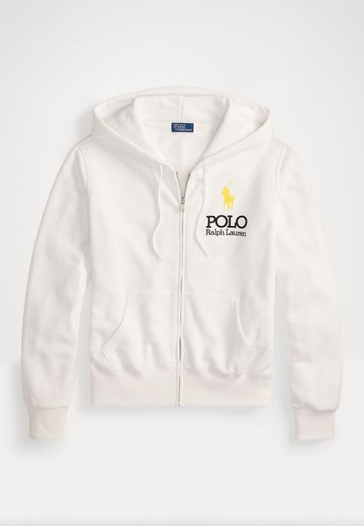 Polo Ralph Lauren BIG PONY LIGHTWEIGHT FLEECE ZIP HOODIE - Cipzáras pulóver - white