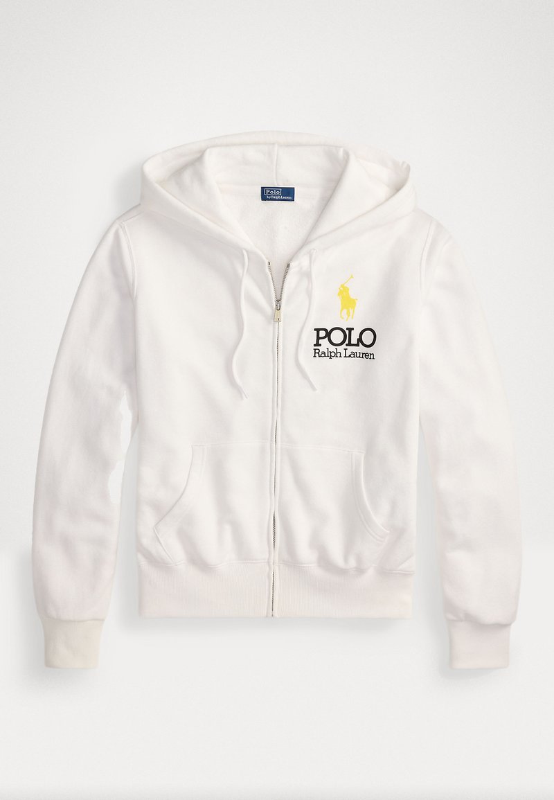 Polo Ralph Lauren BIG PONY LIGHTWEIGHT FLEECE ZIP HOODIE - Sudadera con cremallera - white