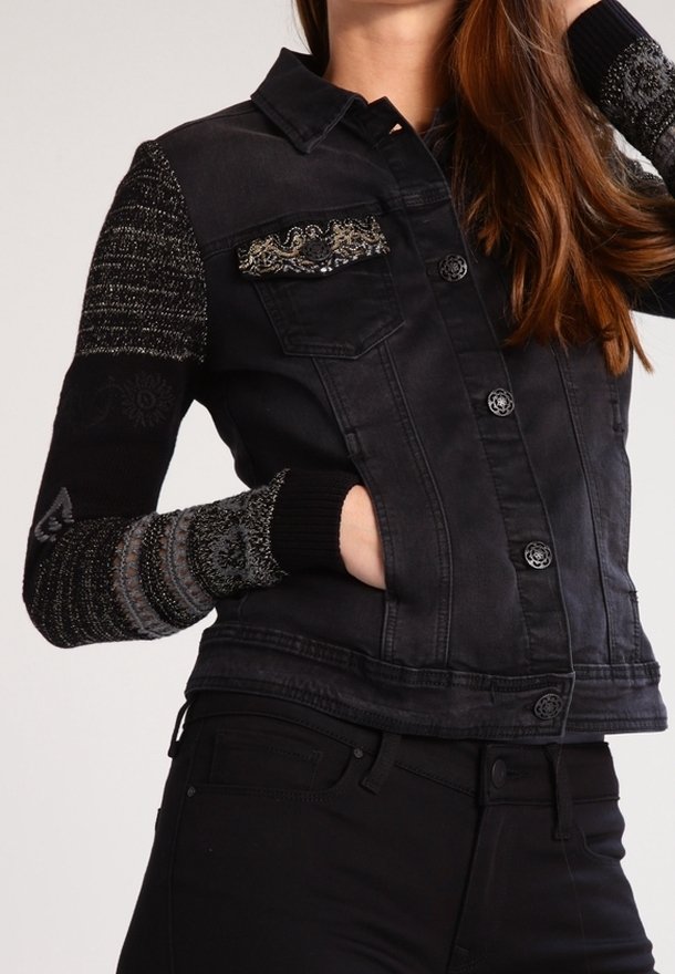 Desigual Chaqueta vaquera - black