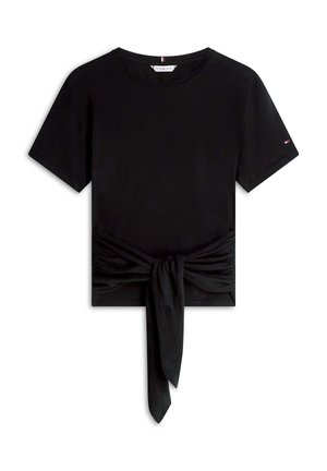 Tommy Hilfiger, CO SLUB KNOT TEE - Print T-shirt - black