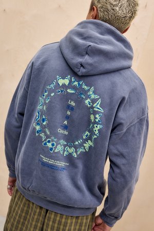 LIFE IS A CIRCLE HOODIE - Kapucnis pulóver - blue
