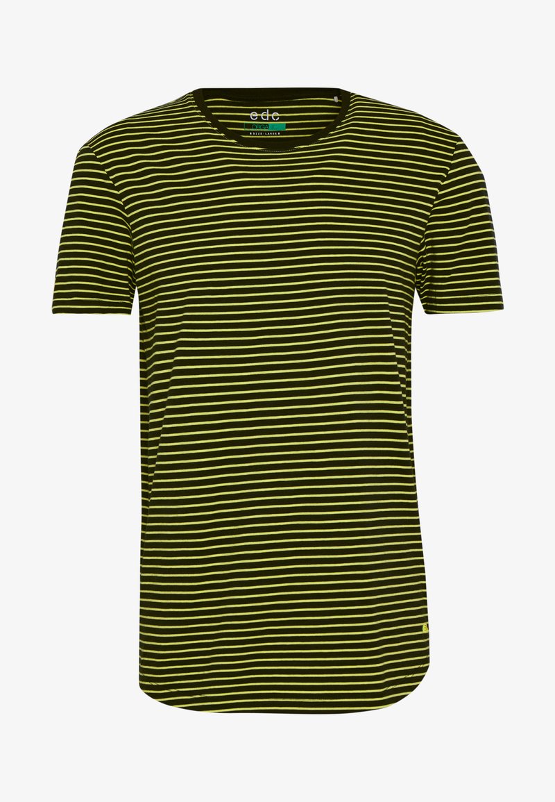 Edc By Esprit Ocs F Str Cn Ss Print T Shirt Bright Yellow Yellow Zalando Co Uk