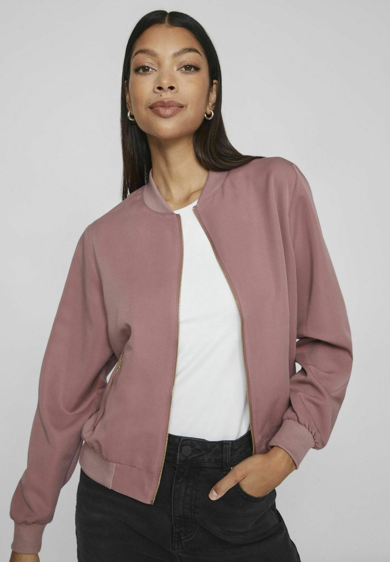 VILA - REISSVERSCHLUSS - Blouson Bomber - rose brown, Agrandir