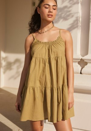 Next TIERED  - Robe de jour - khaki green