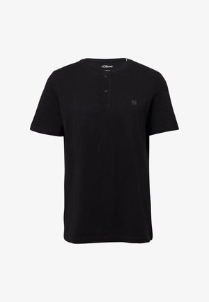 HENLEY - Osnovna majica kratkih rukava - schwarz