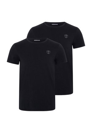 PACK OF 2  - Basic T-shirt - black black dif