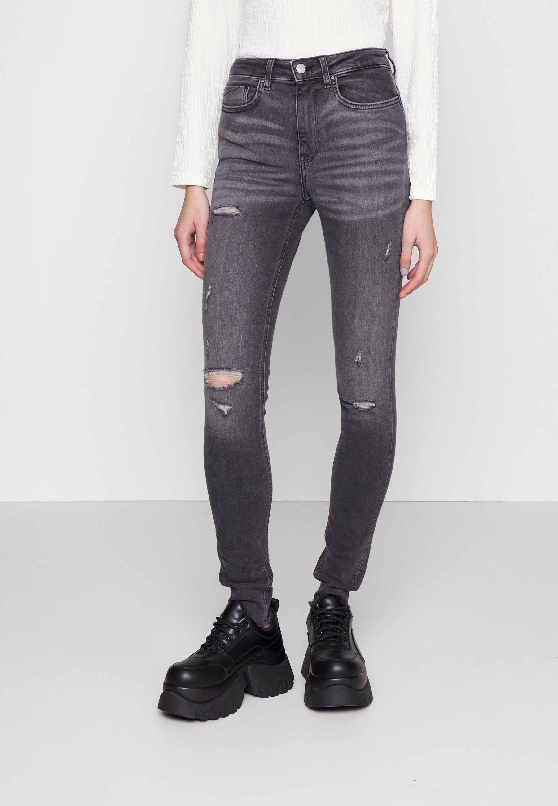 ONLY ONLPAOLA SKINNY - pitillo - medium grey denim/denim gris - Zalando.es