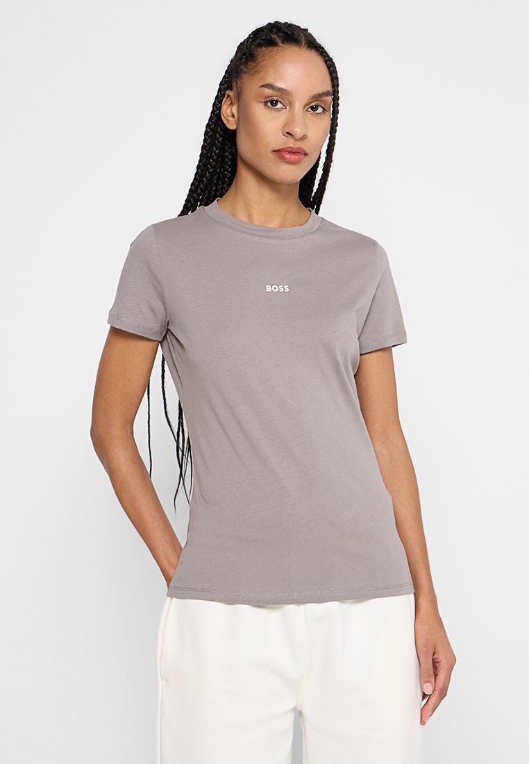 Boss T-shirt basic grijs Boss T-shirt basic grijs