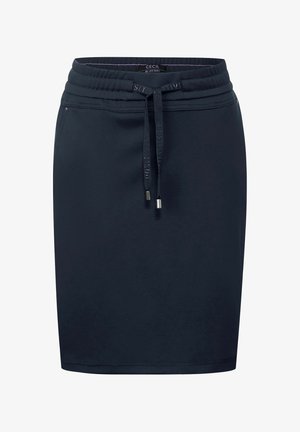 Marine rok met een elastische tailleband en trekkoord. Gemaakt van zachte stof, met een gladde textuur en een eenvoudig, onopgesmukt ontwerp.