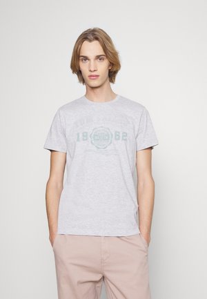 LOGO TEE - T-shirt con stampa - light stone grey melange