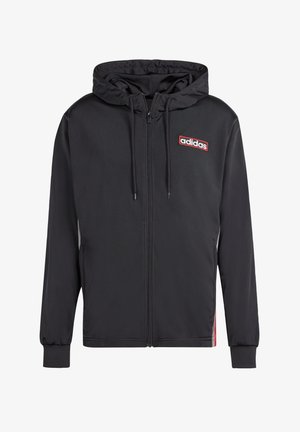 adidas Originals ADIBREAK FZ HDY - Majica s kapuljačom - black/better scarlet/grey four