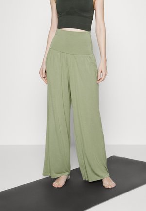 STUDIO WIDE LEG PANT - Pantaloni - eucalyptus olive