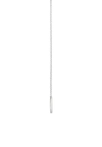 Metal pull chain with a smooth, cylindrical puller at the end. The chain features small, evenly spaced links and is silver in color.