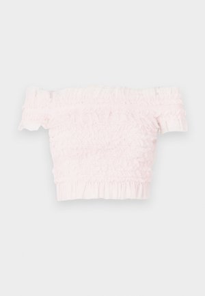 HATTIE SMOCKED OFF SHOULDER - Topper - seashell