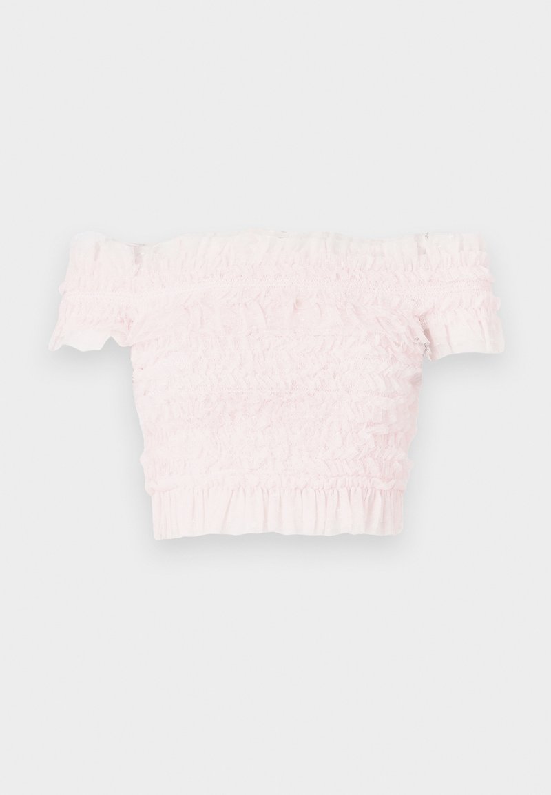 Needle & Thread HATTIE SMOCKED OFF SHOULDER - Top - seashell/růžová ...