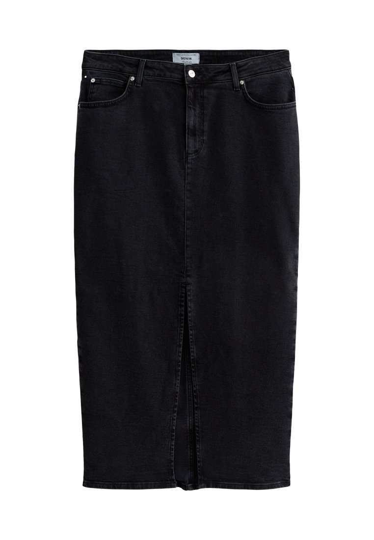 New Look Curves Jeansrok zwart