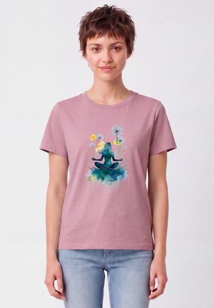 watapparel, YOGA & MEDITATION - T-shirt imprimé - lilac dream