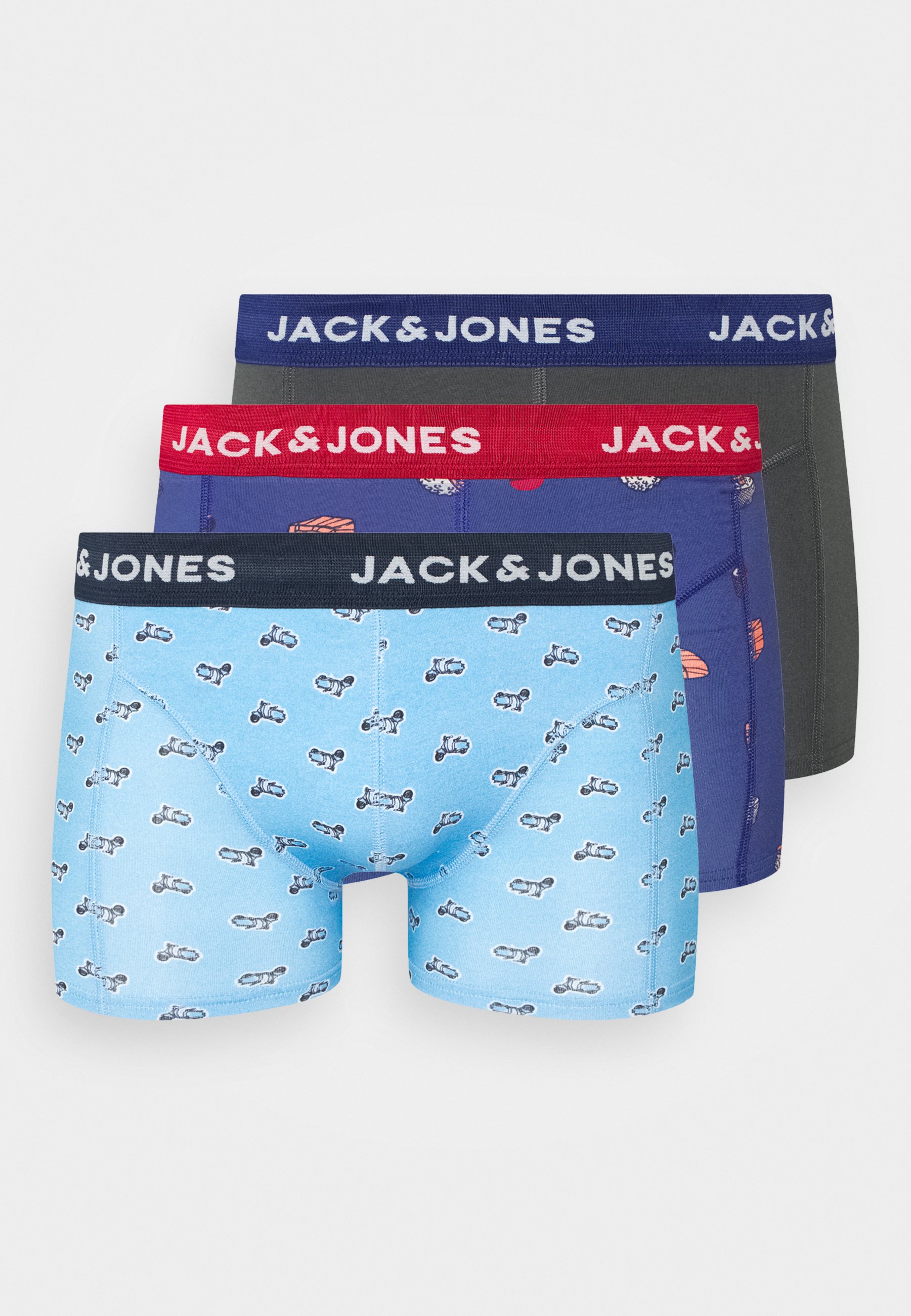 Jack \u0026 Jones JACDOG TRUNKS 3 PACK - Onderbroeken - dress  blues/grey/blue/Blauw - Zalando.nl