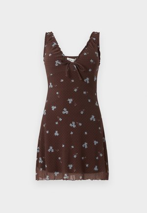 Hollister Co., EMEA SLIM MINI AIR CHASE - Φόρεμα ημέρας - brown