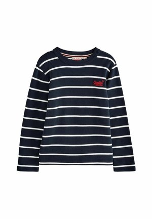 REGULAR FIT - Top s dlhým rukávom - navy white