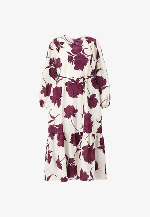 Ellos Plus collection, MAXIKLEID MIT EINER RÜSCHE. - Maxikjoler - weiß mit blumen