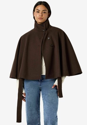 Noisy May, JACKET NMLUCY - Cape - chocolate brown