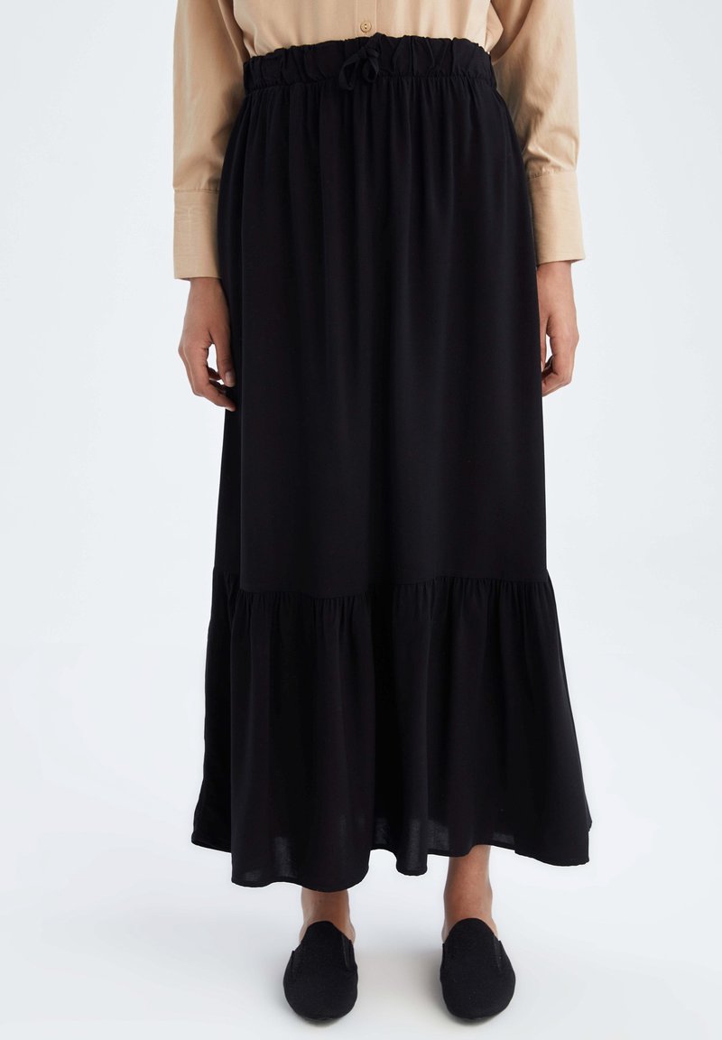 DeFacto TIERED Maxi skirt black Zalando.ie
